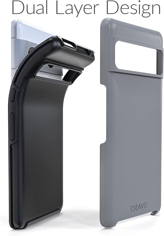 Crave Dual Guard for Google Pixel 7 Pro Case, Shockproof Protection Dual Layer Case for Google Pixel 7 Pro - Slate