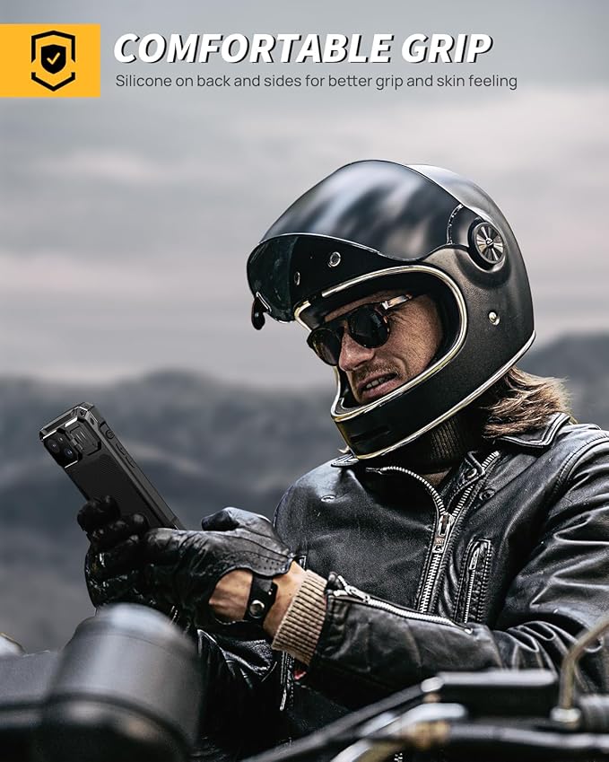 Lanhiem Magnetic for iPhone 14 Metal Case, [Built-in Camera Kickstand & Glass Screen Protector] Heavy Duty Shockproof Full Body Rugged Protective Magsafe Cover for iPhone 14 6.1" (Black)