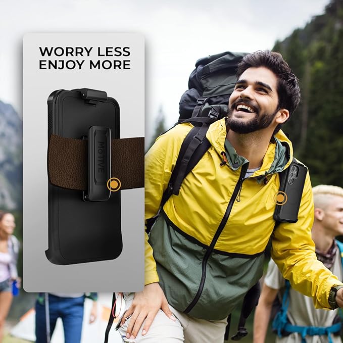 MOTIVE Designed for Samsung Galaxy s25 Ultra Case with Belt Clip, Magnetic Case Magsafe Compatible, Heavy Duty and Quad Layer Military Grade Protection for s25 Ultra Holster, 6.9" | Black