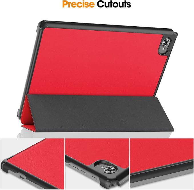 Case for TECLAST M40 Plus 2022 /P30S 10.1 inch Tablet, Folding Folio Ultra-Thin PU Leather Stand Case Cover for Teclast M40 Plus / P40HD / P30S 2022 Released Red