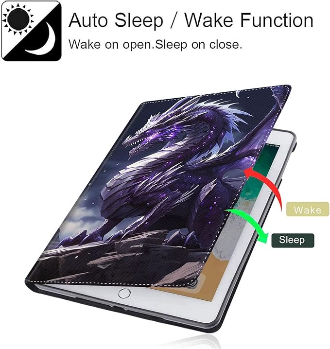 Case for Galaxy Tab A9 Plus ， Auto Sleep/Wake Multi-Angle Viewing Slim Folio Stand Cover for Samsung Galaxy Tab A9+/A9 Plus 11 Inch 2023 (SM-X210/X216/X218), Blue Dragon on Mountain