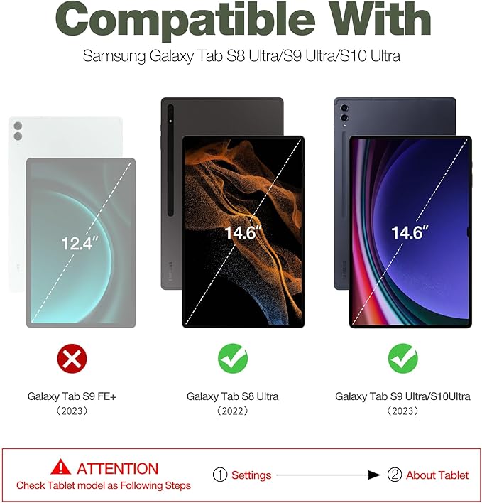 Dexnor Case for Samsung Galaxy Tab S10 Ultra (2024), S9 Ultra(2023), S8 Ultra(2022) 14.6 Inch, [Built in Screen Protector & Kickstand] with Pen Holder Heavy Duty Shockproof Protective Cover - Purple