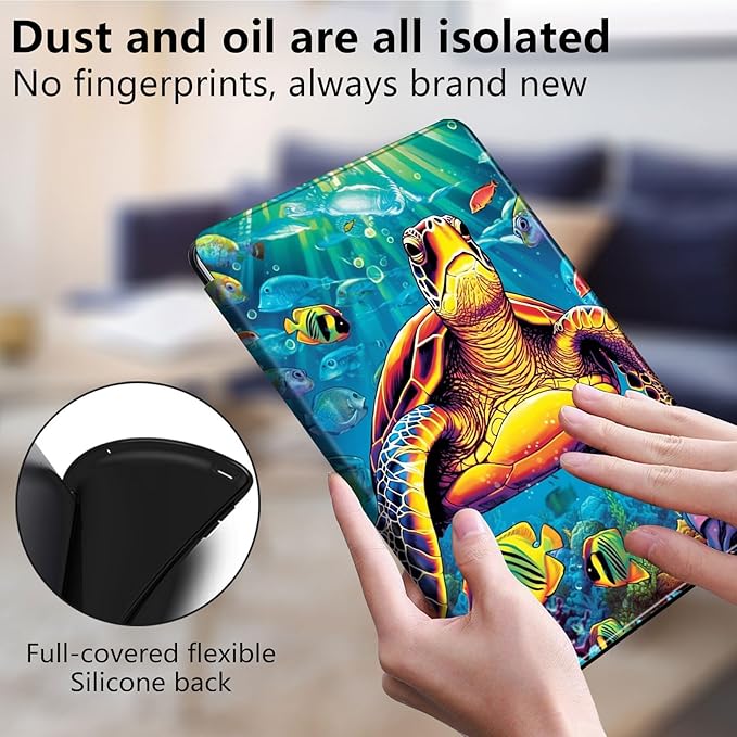Case for Lenovo Tab P11 Plus Case 2021 (TB-J616F / J616X), 360 Degree Rotating Folding Stand,with Auto Sleep/Wake Case for Lenovo Tab P11 11” 2020 (TB-J606F TB-J606X),Sea Turtles in Ocean