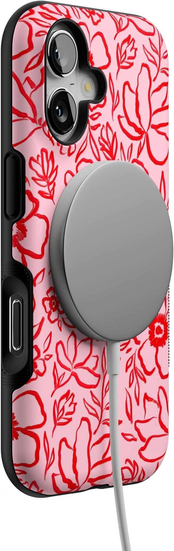 Casely iPhone 17 Case | Blush Garden | Floral Doodle | Bold Protective Design | Compatible with MagSafe