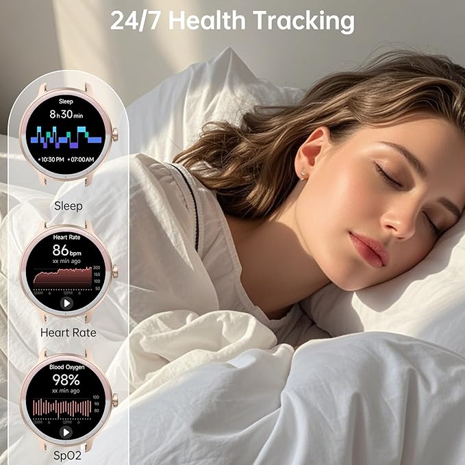 Smart Watch for Men Women(Answer/Make Calls), Smartwatch Built-in AI Voice, 1.27" HD Fitness Tracker with Heart Rate/Sleep/Step/SpO2 Monitor, 100+ Sports Modes, IP68 Waterproof Watch for Android iOS