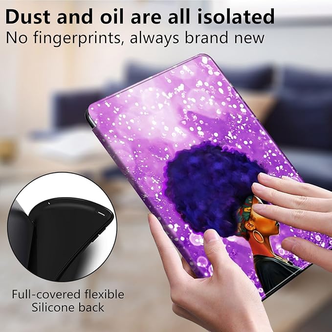 Case for Lenovo Tab M10 Plus 10.3", 360 Degree Rotating Folding Stand,with Auto Sleep/Wake Case for Lenovo Tab M10 Plus (2020 2nd Gen) TB-X606F/TB-X606X 10.3" FHD Tablet,Purple African Womans