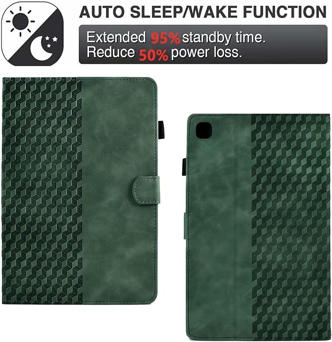 Case for Samsung Galaxy Tab S6 Lite 2024/2022/2020 10.4 inch Case SM-P620/P625/P610/P613/P615/P619 PU Leather Folio Magnetic Cover Card Holder with Pen Holder,Retro Green