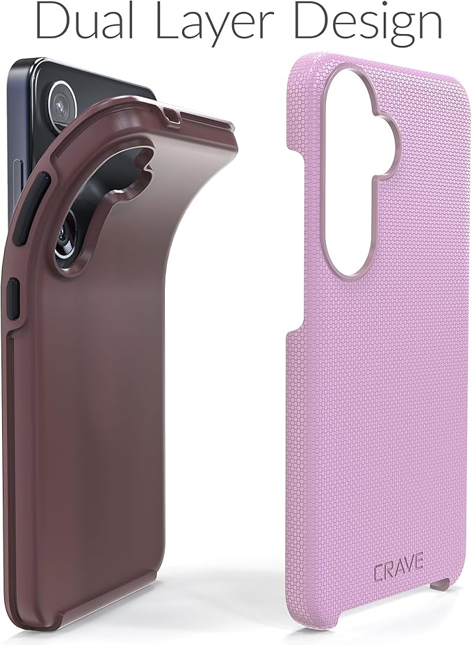 Crave Dual Guard for Samsung Galaxy S24 Case, Shockproof Protection Dual Layer Case for Samsung Galaxy S24 - Lilac