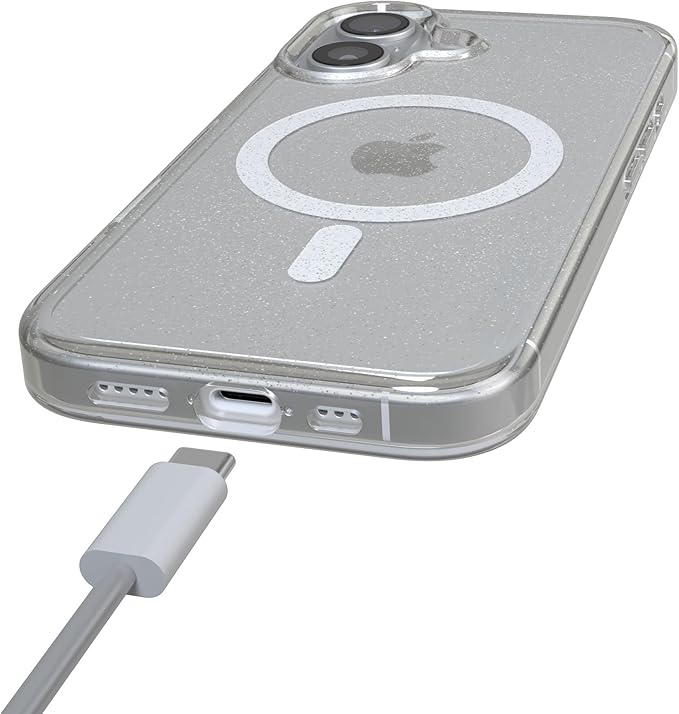 Casely iPhone 17 Case | Clear Skies | Clear Shimmer | Compatible with MagSafe | Classic Ultra Slim Design