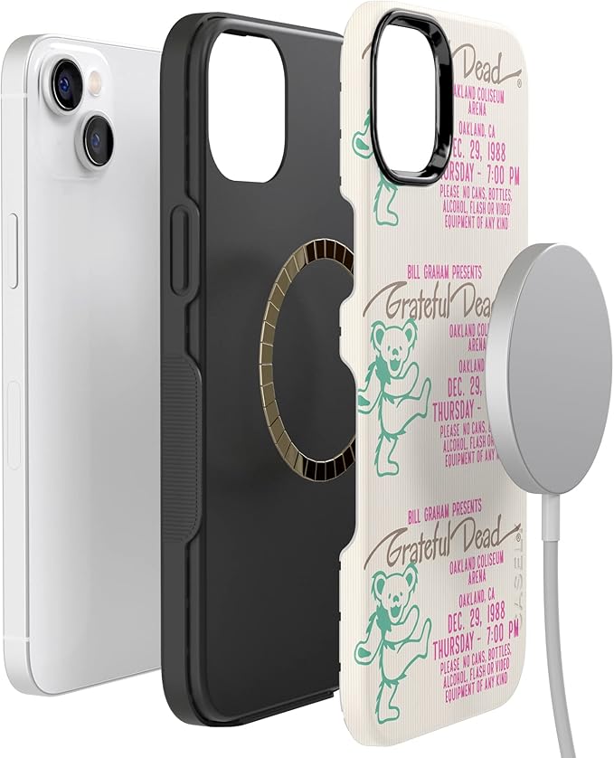 Casely iPhone 14 Case | Miracle Ticket | Grateful Dead Vintage | Compatible with MagSafe | Bold Protective Design