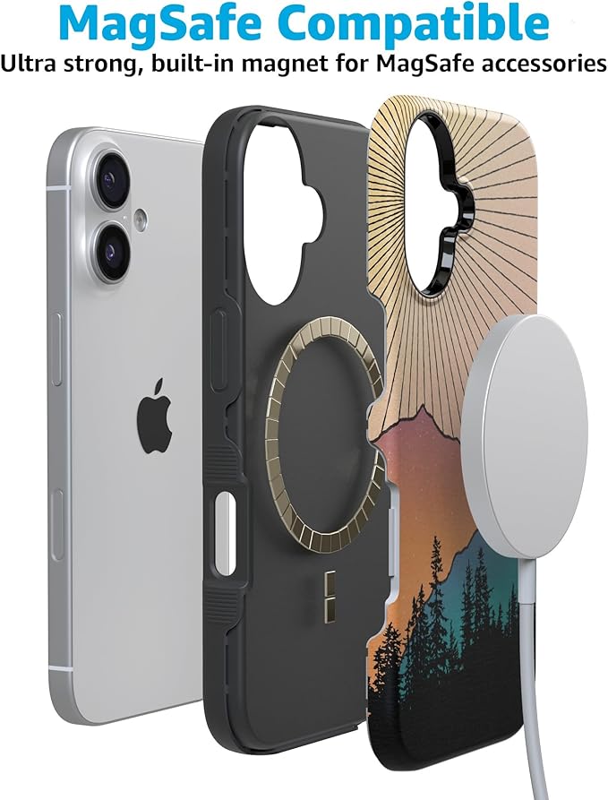Casely iPhone 17 Case | Golden Hour | Mountain Sunset | Compatible with MagSafe | Bold Protective Design