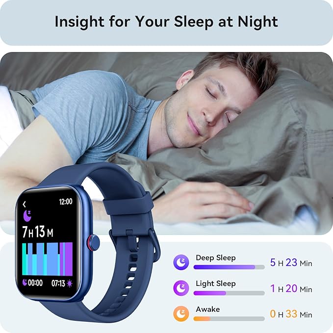 Smart Watch for Women Men, Smartwatch for iPhone & Android Bluetooth (Answer/Call) Built-in Alexa, 1.91" HD Fitness Tracker with 105+ Sport Modes, IP68 Waterproof, Sleep/Heart Rate/SpO2/Stress Monitor