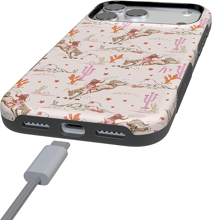 Casely iPhone 17 Pro Case | Cowgirl Canyon | FashionPass x Casely | Compatible with MagSafe | Bold Protective Design