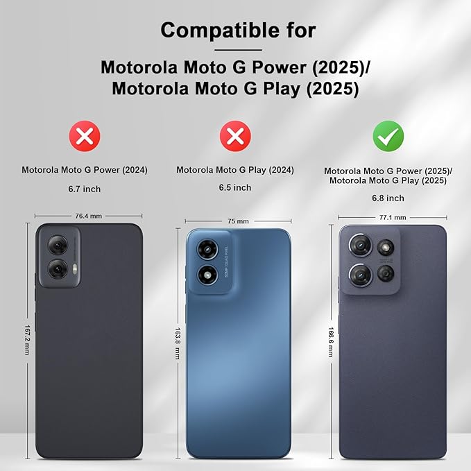 Jasonyu Flip Wallet Case for Moto G Power/Play (2025),Leather Magnetic Folio Cover with Card Holder,Kickstand - TPU Shockproof Durable Protective Phone Case,Black