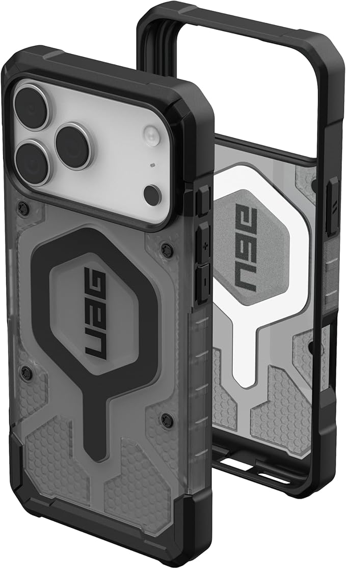 URBAN ARMOR GEAR UAG Designed for iPhone 17 Pro Max Case Pathfinder Clear - Compatible with MagSafe Military Grade Protective Cover, Ash/Black