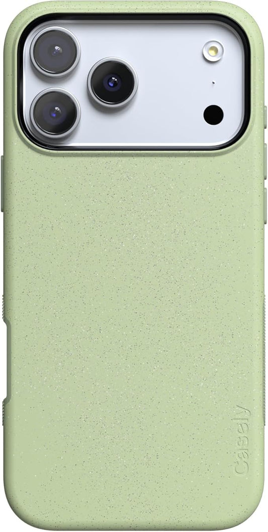 Casely iPhone 17 Pro Case | Kiwi Kiss | Matcha Green Shimmer | Compatible with MagSafe | Bold Protective Design