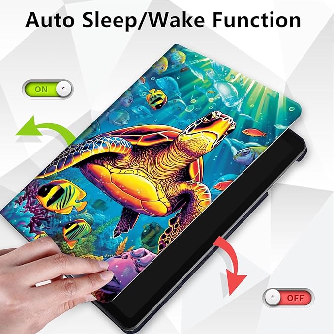 Case for Lenovo Tab M10 Plus 10.3", 360 Degree Rotating Folding Stand,with Auto Sleep/Wake Case for Lenovo Tab M10 Plus (2020 2nd Gen) TB-X606F/TB-X606X 10.3" FHD Tablet,Sea Turtles in Ocean