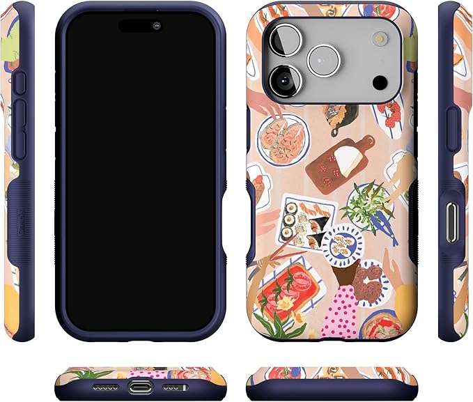 Casely iPhone 17 Pro Case | Picnic Party | Painted Collage | Bold Protective Design | Compatible with MagSafe