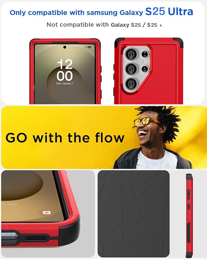 AICase for Samsung Galaxy S25 Ultra Case,3-Layer Heavy Duty Pocket-Friendly Rugged Durable Military Grade Protection Shockproof/Drop Proof/Dust Proof Protective Cover for Galaxy S25 Ultra 2025_5