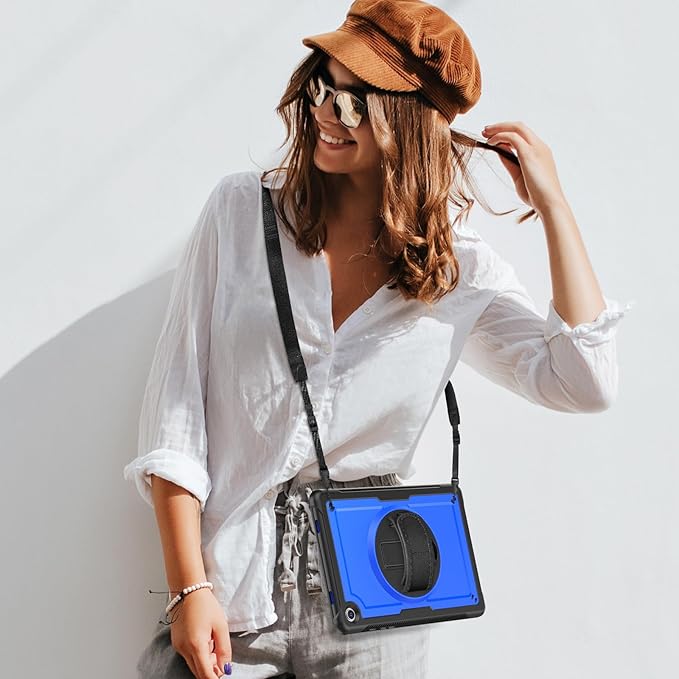 ZenRich Case for Samsung Galaxy Tab A9 Plus / A9+ 5G 11" 2023 (SM-X210/X216/X218),Heavy Duty Shockproof Protective Case with 360 Rotating Kickstand Hand & Shoulder Belt for Galaxy Tab A9 Plus 11 inch