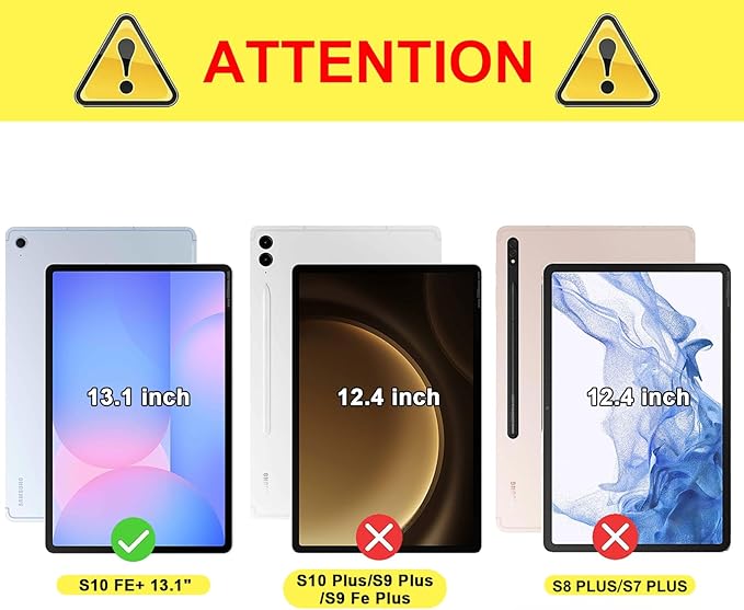 Case for Samsung Galaxy Tab S10 Fe Plus 2025 13.1" Multi-Angle Viewing Protective,Magnetic PU Leather Folio Adjustable Stand Shell Foldable Card Holder,Galaxy Tab S10 Fe+, Red