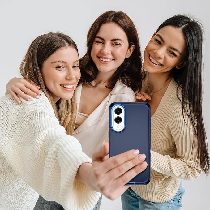 for Samsung Galaxy S25 Edge Case Heavy Duty Protective Shockproof Dropproof 3-Layer Full Body Protection [Without Screen Protector] Tough Rugged Case for Galaxy S25 Edge,Navy Blue