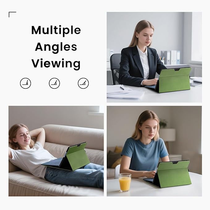 Omnpak Microsoft Surface Pro 11/10/9 Case, Lightweight Protective, Multiple Angle, Stylus Holder, Designed for Surface 11th Edition AI 2024/Pro 9 5G 13" 2022, Compatible with Type Cover Keyboard