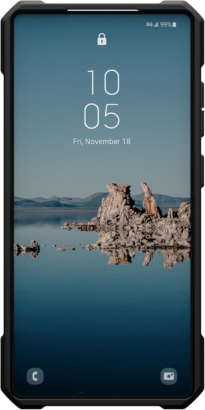 URBAN ARMOR GEAR UAG Designed for Samsung Galaxy S25 Ultra Case 6.9" Essential Armor - Compatible with Magnetic Charging Rugged Military Drop Tested Anti-Slip Protective Cover, Black