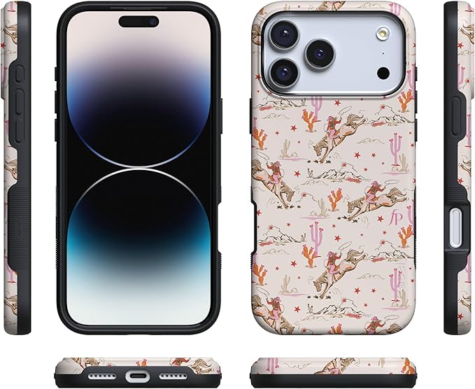 Casely iPhone 17 Pro Case | Cowgirl Canyon | FashionPass x Casely | Compatible with MagSafe | Bold Protective Design