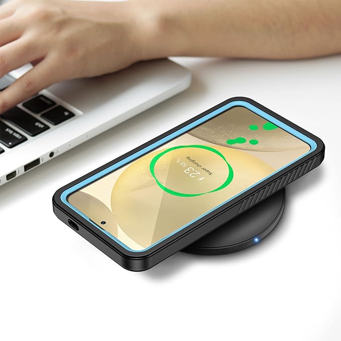 Lanhiem for Samsung Galaxy S24+ Plus Phone Case, IP68 Waterproof Dustproof Case with Built-in Screen Protector, Rugged Full Body Shockproof Protective Cover for Galaxy S24 Plus 6.7 Inch, Light Blue