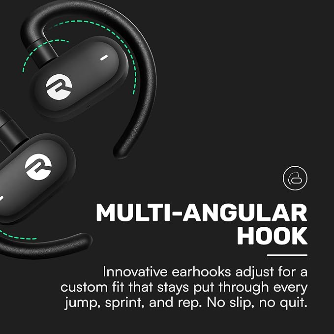 Raycon Fitness Open Earbuds – True Wireless Open Ear Bluetooth Headphones, Hook Design, IPX5 Water Resistant, 40 Hours of Battery Life (Blue)