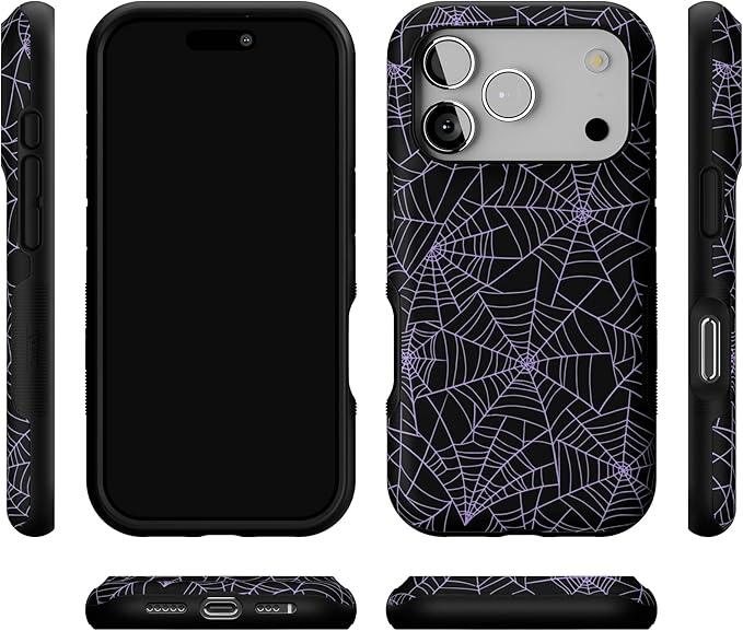 Casely iPhone 17 Pro Case | Midnight Web | Spider Web | Bold Protective Design | Compatible with MagSafe