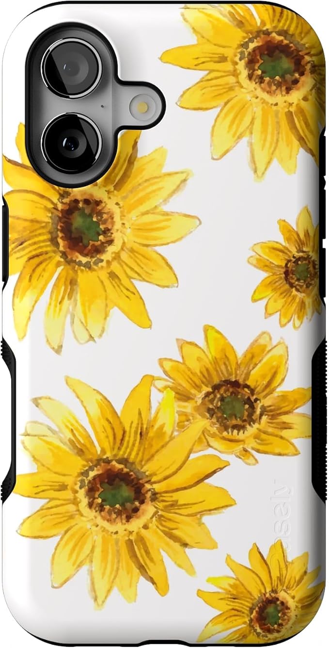 Casely iPhone 17 Case | Golden Garden | Yellow Sunflower | Bold Protective Design | Compatible with MagSafe