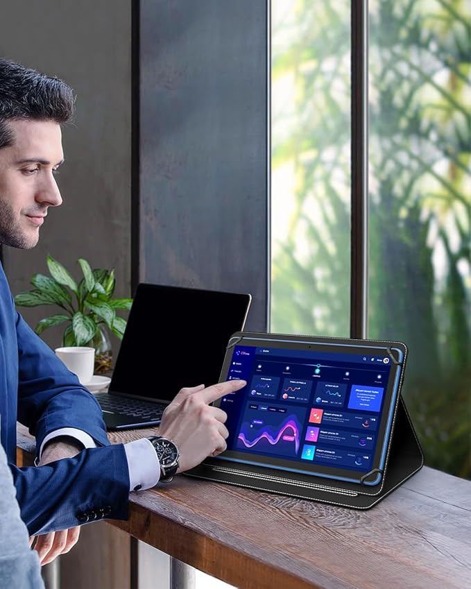 TiMOVO Universal Case for 9-11 Inch Tablet, 360 Degree Rotating Stand Protective Cover with Pen Pocket for 9 10 10.1 Inch Android Touchscreen Tablet, Black