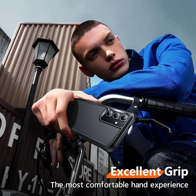 Red2Fire for Samsung Galaxy S24 Case, with 2Pcs [Tempered Glass Screen Protector+Camera Protector][Military Grade Shockproof] Heavy Duty Full Body Protection Phone Case for S24 Case,Black