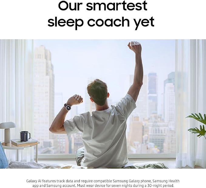 Samsung Galaxy Watch 8 Classic (2025) 46mm LTE Smartwatch, Cushion Design, Rotating Bezel, Quick Button, Sleep Coaching, Running Coach, Energy Score, White [US Version, 2 Yr Warranty]