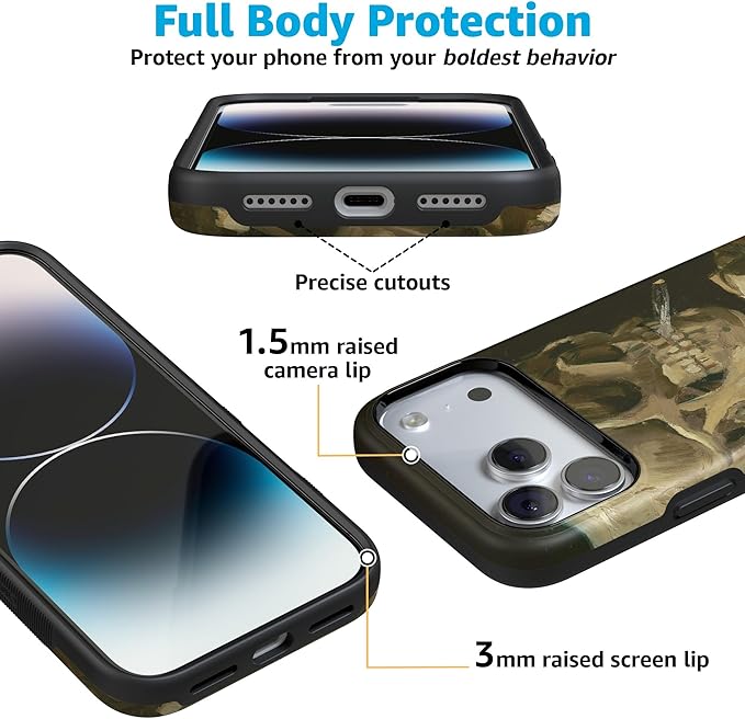 Casely iPhone 17 Pro Case | Van Gogh | Head of a Skeleton with a Burning Cig | Compatible with MagSafe | Bold Protective Design