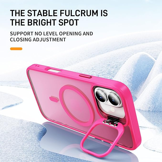 for iPhone 16 Plus Case Magnetic for 16Plus, [Compatible with Magsafe] [Military-Grade Protection] Shockproof Slim Magnetic Case for iPhone 16 Plus, Pink