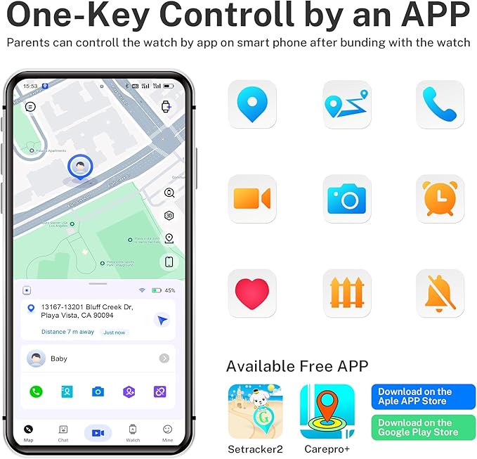 4G Kids Smart Watches Girls, GPS Watch for Kids with Video Call Voice Chat Alarm Clock SOS Camera Flashlight Gifts for Girls Age 5-12