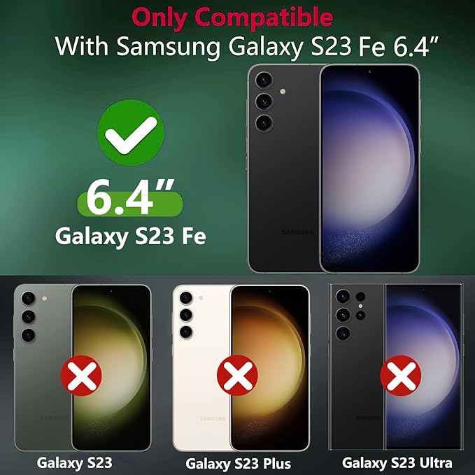 MONASAY Wallet Case Fit for Samsung Galaxy S23 FE 6.4 inch 5G,[RFID Blocking] Flip Folio Leather Cell Phone Cover with Credit Card Holder, Burgundy