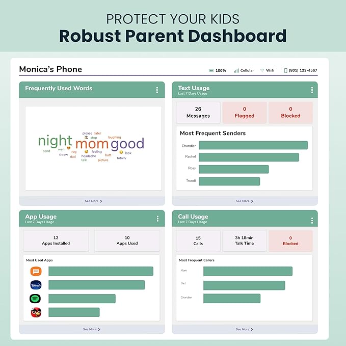 Phone for Kids and Teens – Galaxy A16 Smartphone (2025 Model) with Parental Controls, GPS Tracking, Text Monitoring & Content Filtering – 10,000+ Apps, No Contract, Activation Fee Required
