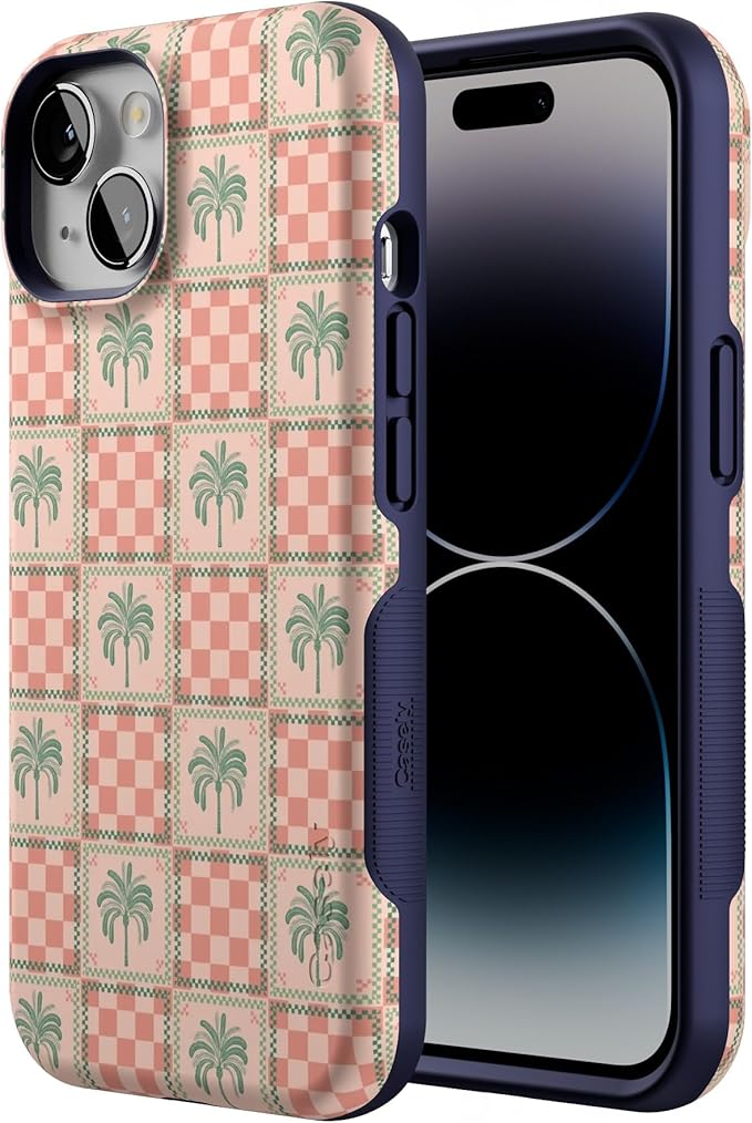 Casely iPhone 14 Case | The Social Club | Palm Beach Floral | Compatible with MagSafe | Bold Protective Design