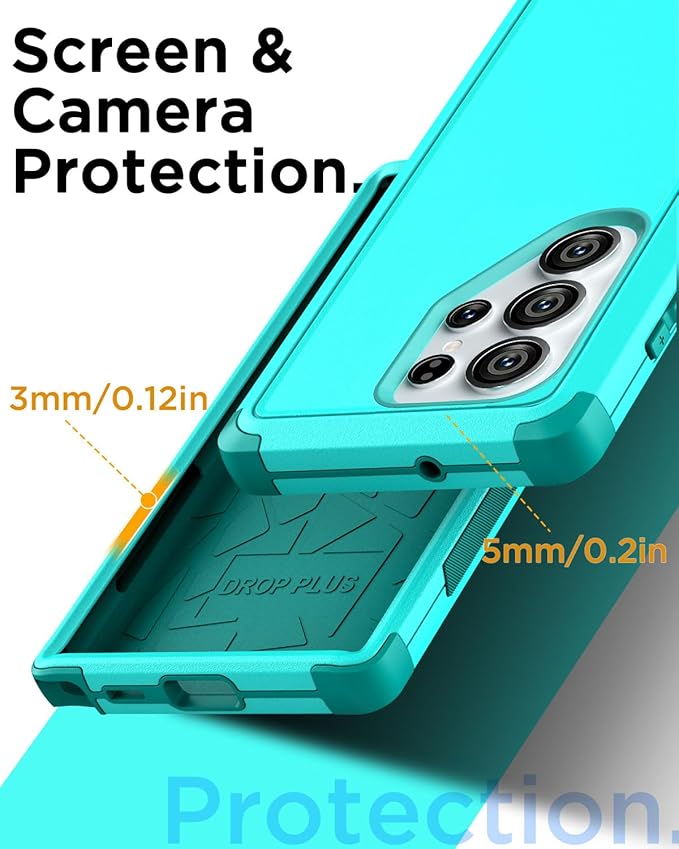 AICase for Samsung Galaxy S25 Ultra Case,3-Layer Heavy Duty Pocket-Friendly Rugged Durable Military Grade Protection Shockproof/Drop Proof/Dust Proof Protective Cover for Galaxy S25 Ultra 2025_3