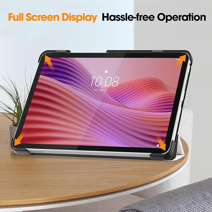 Case for Lenovo Tab One 8.7'' / Tab K9 Case, Folding Folio Ultra-Thin PU Leather Stand Case Cover with Auto Wake/Sleep for Lenovo Tab K9 8.7 Inch Lazy Cat