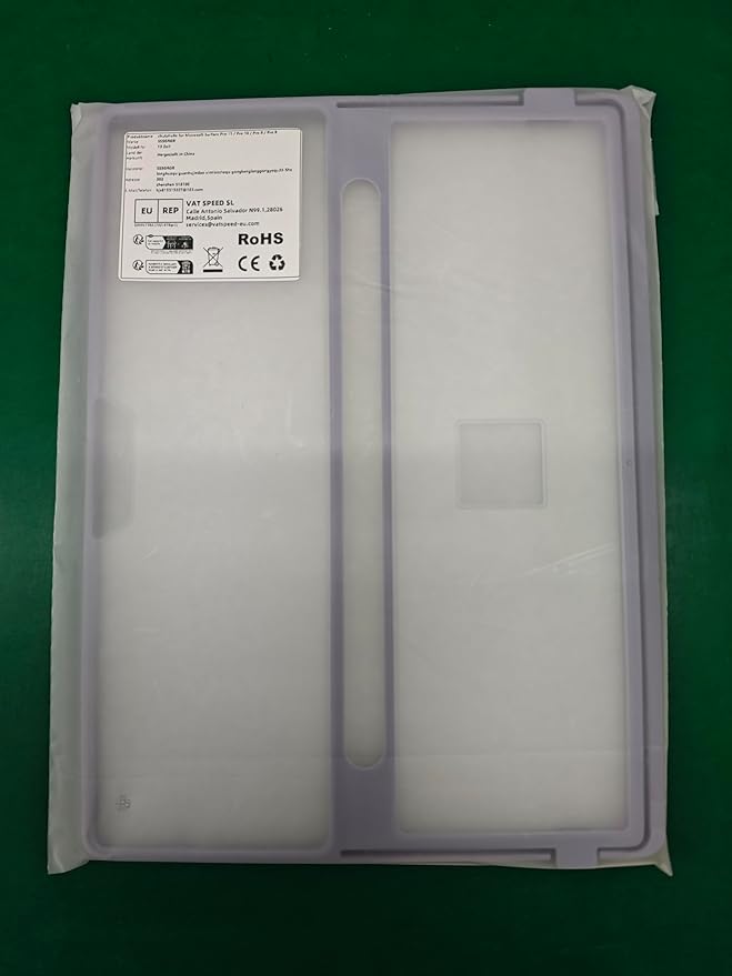 Case Updated Version fit Microsoft Surface Pro 11/10 /9/8 13-Inch, All-in-one Rugged Case Compatible with Type Cover Keyboards, Transparent&Purple