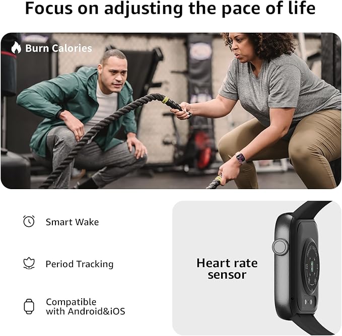 Smart Watch for Men Women Answer/Make Call, 1.85" Smartwatch, Fitness Watch with Heart Rate Blood Pressure Sleep Monitor, 140+Sports, IP68 Waterproof Step Counter Watch Compatible with Android IOS