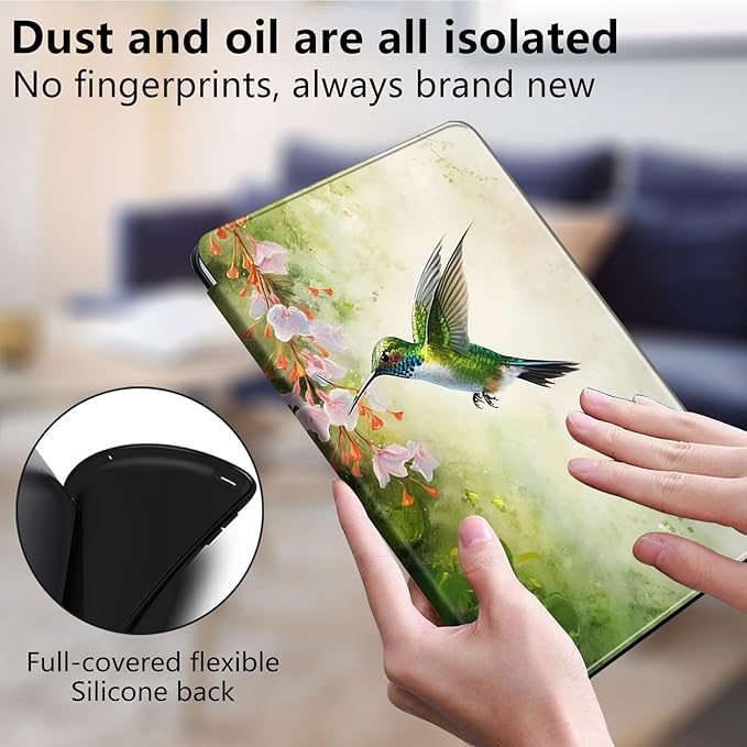 Case for Lenovo Tab P11 Plus Case 2021 (TB-J616F / J616X), 360 Degree Rotating Folding Stand,with Auto Sleep/Wake Case for Lenovo Tab P11 11” 2020 (TB-J606F TB-J606X),Hummingbirds Gather Honey