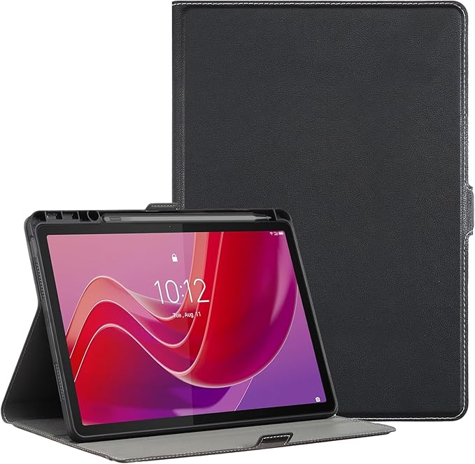 for Lenovo Tab M11 Case with Pen Holder,Ultra Slim Magnetic Cover for Lenovo Tab K11 LTE Tablet Case Kids, Black