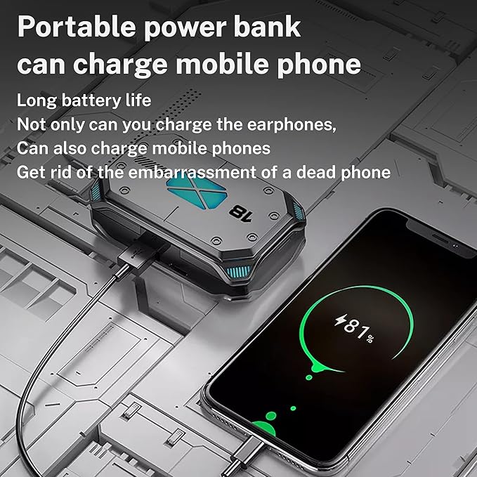 M41 Bluetooth Ear Buds, True Wireless Earbuds 120Hrs Playback with 1200mAh Battery, IPX7 Waterproof Bluetooth Earphones for Android, iPhone, PC, Laptop (Black)