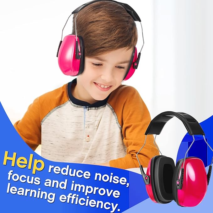 Amylove 6 Pcs Kids Noise Cancelling Headphones 27db Adjustable Earmuffs for Autism Sensory Toddler Children